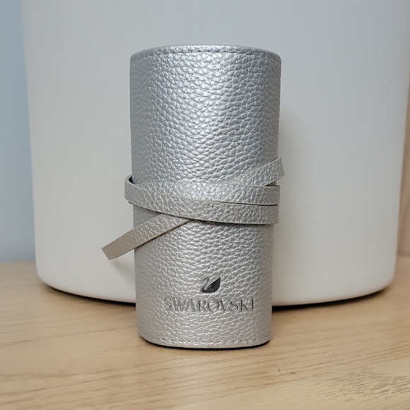 Swarovski Jewelry - Swarovski Silver and Teal Travel Jewelry Organizer Roll Wrap Case